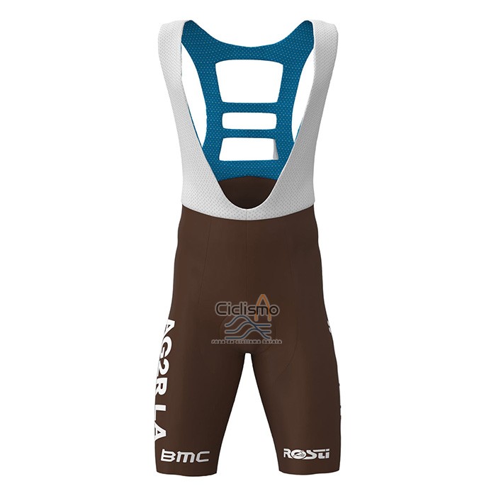 Ag2r Citroen Team Ropa Ciclismo Culotte Corto 2022 Mangas Cortas Blanco Brown